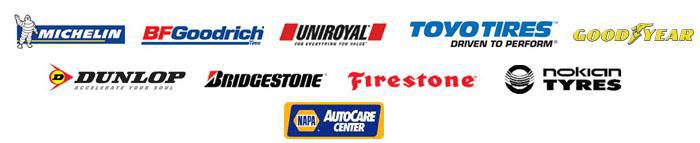 We carry Michelin, BFGoodrich, Uniroyal, Toyo, Goodyear, Dunlop, Bridgestone, Firestone, and Nokian Tyres products. We are a Napa Auto Care Center.