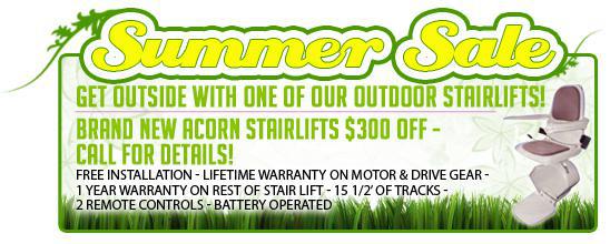 Summer Sale! Get Outside With One of Our Outdoor Stairlifts.