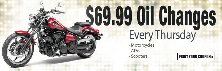 We offer $69.99 oil changes every Thursday.