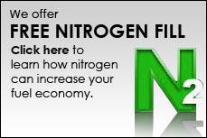 We offer free nitrogen filling. Click here to learn how nitrogen can increase your fuel economy.