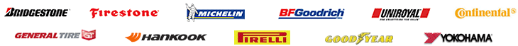 Brands we carry include Bridgestone, Firestone, Michelin, BFGoodrich, Uniroyal, Continental, General Tire, Hankook, Pirelli, Yokahama, and Goodyear.