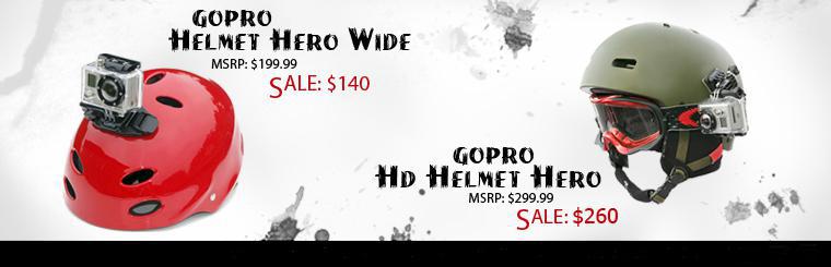 Get GoPro helmet and gear-mountable cameras for $140 and $260!