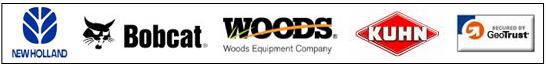 We carry: New Holland, Bobcat, Woods Equipment Company, and KUHN products. This site is secured by GeoTrust.