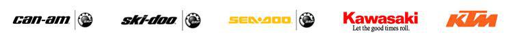 We carry products from Ski-Doo, Sea-Doo, Can-Am, Kawasaki, and KTM.