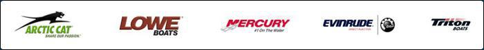 We carry products from Actic Cat, Lowe Boats, Mercury, Evinrude, and Triton Boats.