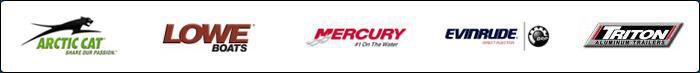 We carry products from Actic Cat, Lowe Boats, Mercury, Evinrude, and Triton Trailers.