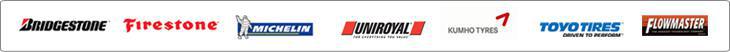 We carry products from Bridgestone, Firestone, Michelin, Uniroyal, Kumho Tires, Toyo Tires, Wagner Brake Products, and Flowmaster.