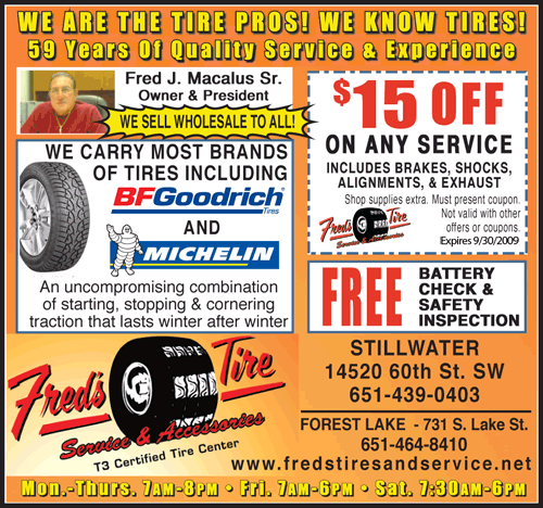 Fred's Tire Specials
