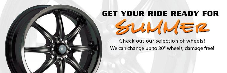 Duke's Tire has a great selection of wheels.  We can change up to 30-inch wheels, damage free!