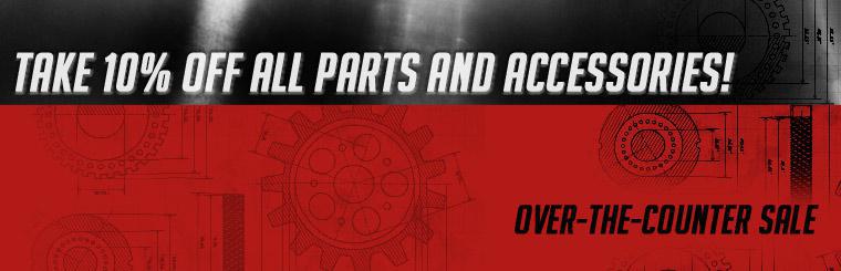 Take 10% off all parts and accessories!