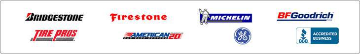 We carry Bridgestone, Firestone, Michelin, BFGoodrich, Tire Pros, American Car Care, and GE products.