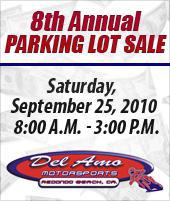 8th Annual Parking Lot Sale. Saturday, September 25,2010 8:00 A.M. - 3:00 P.M.