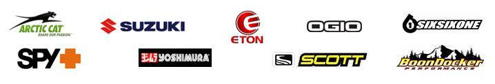 We carry products from Arctic Cat, Suzuki, ETon, Ogio, SixSixOne, Spy, Yoshimura, Scott, and Boondocker