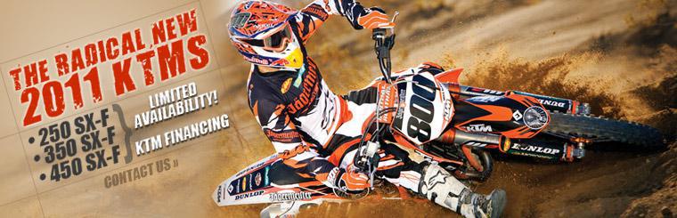 Check out the new 2011 KTMs! Click here to contact us for more information.