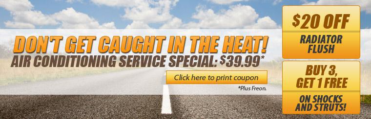 Is your vehicle ready? Get a pre-winter check-up for only $29.95! Offer includes the following: test charging/starting system; check antifreeze, tires, brakes, and wiper blades.