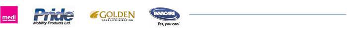 We carry products from Medi, Pride, Golden Technologies, and Invacare.