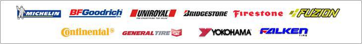 We carry products from Michelin, BFGoodrich, Uniroyal, Bridgestone, Firestone, Fuzion, Continental, General, Yokohama, and Falken.