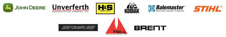 We proudly carry products from John Deere, Brent, Unverferth, H&S, Kodiak, Crary, Tri-L, Balemaster, and STIHL.