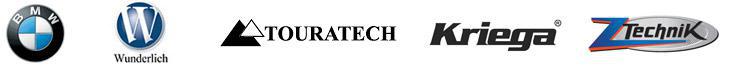 We offer great products by BMW, Wunderlich, Touratech, Kriega, and Z-Technik.