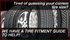Tired of guessing your current tire size? We have a tire fitment guide to help!