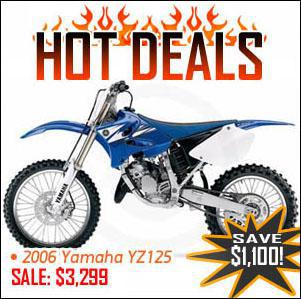 Hot Deals: 2006 Yamaha YZ125 on sale for $3,299! Save $1,100!