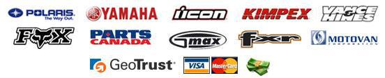 We carry Polaris and Yamaha products. We accept Visa, MasterCard, and cash.