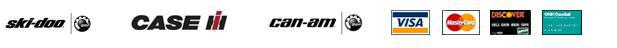 We carry Ski-Doo, Case IH, and Can-Am products. We accept Visa, MasterCard, Discover, and  CNH credit card.