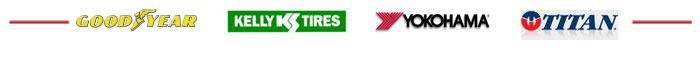We carry products from Goodyear, Kelly, Yokahama, and Titan.