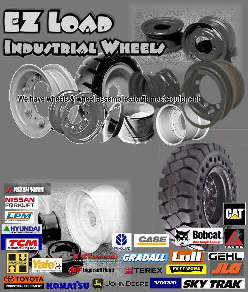 EZ Load Industrial Wheels. We have wheels and wheel assemblies to fit most equipment