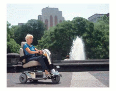 Woman in a Scooter