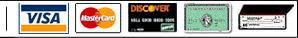 We accept Visa, MasterCard, Discover, American Express, and checks.