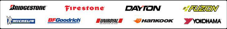 We carry products from Bridgestone, Firestone, Dayton, Fuzion, Michelin, BFGoodrich, Uniroyal, Hankook, and Yokohama.
