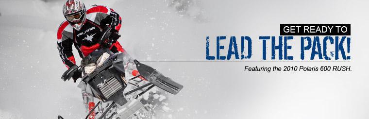 Get ready to lead the pack! Check out 2010 Polaris snowmobiles—featuring the 2010 Polaris 600 RUSH.
