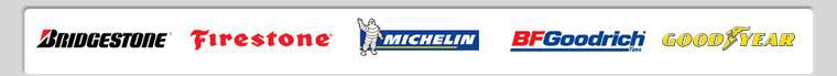 We carry Bridgestone, Firestone, Michelin, BFGoodrich, and Goodyear products.