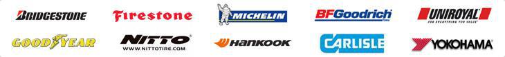 We carry Bridgestone, Firestone, Michelin,BFGoodrich Uniroyal, Yokohama, Goodyear,Hankook, Carlisle and Nitto.