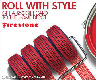 Roll with style: Get a $50 gift card to the home depot. Offer valid: May 2 - May 30.
