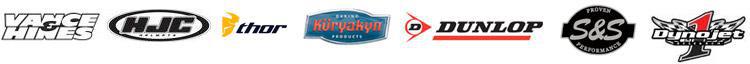 We proudly offer products from Vance & Hines, HJC, Thor, Kuryakyn, Dunlop, S&S, and Dynojet.
