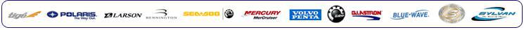 We carry Tige, Polaris, Bennington, Sea-Doo, Mercury, Volvo Penta, BRP, Glastron, and Blue-Wave.