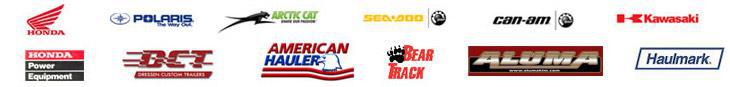 We carry products from Honda, Polaris, Arctic Cat, Sea-Doo, Can-Am, Kawasaki, Honda Power Equipment, DCT, American Hauler, Bear Track,Aluma Trailers and Haulmark.