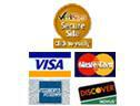 VeriSign Secure Site, Visa, MasterCard, American Express, and Discover