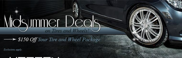 Get $150 off your tire and wheel package! Click here to request a quote.