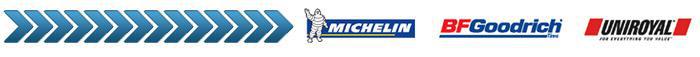 We carry Michelin, BFGoodrich, and Uniroyal products.