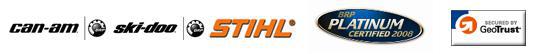 We carry Can-Am, Ski-Doo, and STIHL products. We are BRP Platinum certified.