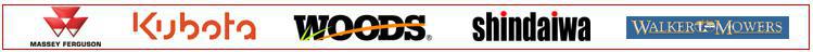 We carry following brands: Massey Ferguson, Kubota, Woods, Shindaiwa, and Walker.