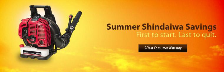 Get a five-year consumer warranty on our selection of Shindaiwa products.