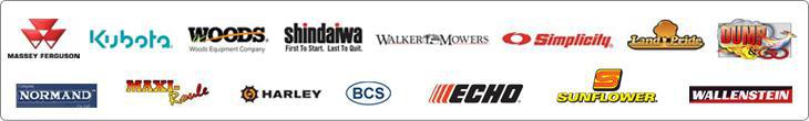 We carry products from Massey Ferguson, Kubota, Woods, Shindaiwa, Walker Mowers, Simplicity, Land Pride, Normand, Maxi-Roule, Harley, ECHO, BCS, Sunflower, Wallenstein, and Dump & Go.