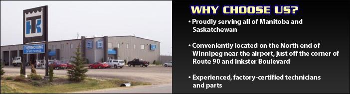 Why choose us? Proudly serving all of Manitoba and Saskatchewan. Conveniently located on the North end of Winnipeg near the airport, just off the corner of Route 90 and Inkster Boulevard. Experienced, factory-certified technicians and parts.