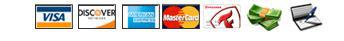 Visa, Discover, Amercian Express, MasterCard, Firestone Card, Cash, Check