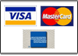 We accept Visa, MasterCard, and American Express.