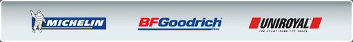 We carry tires by Michelin, BFGoodrich and Uniroyal.